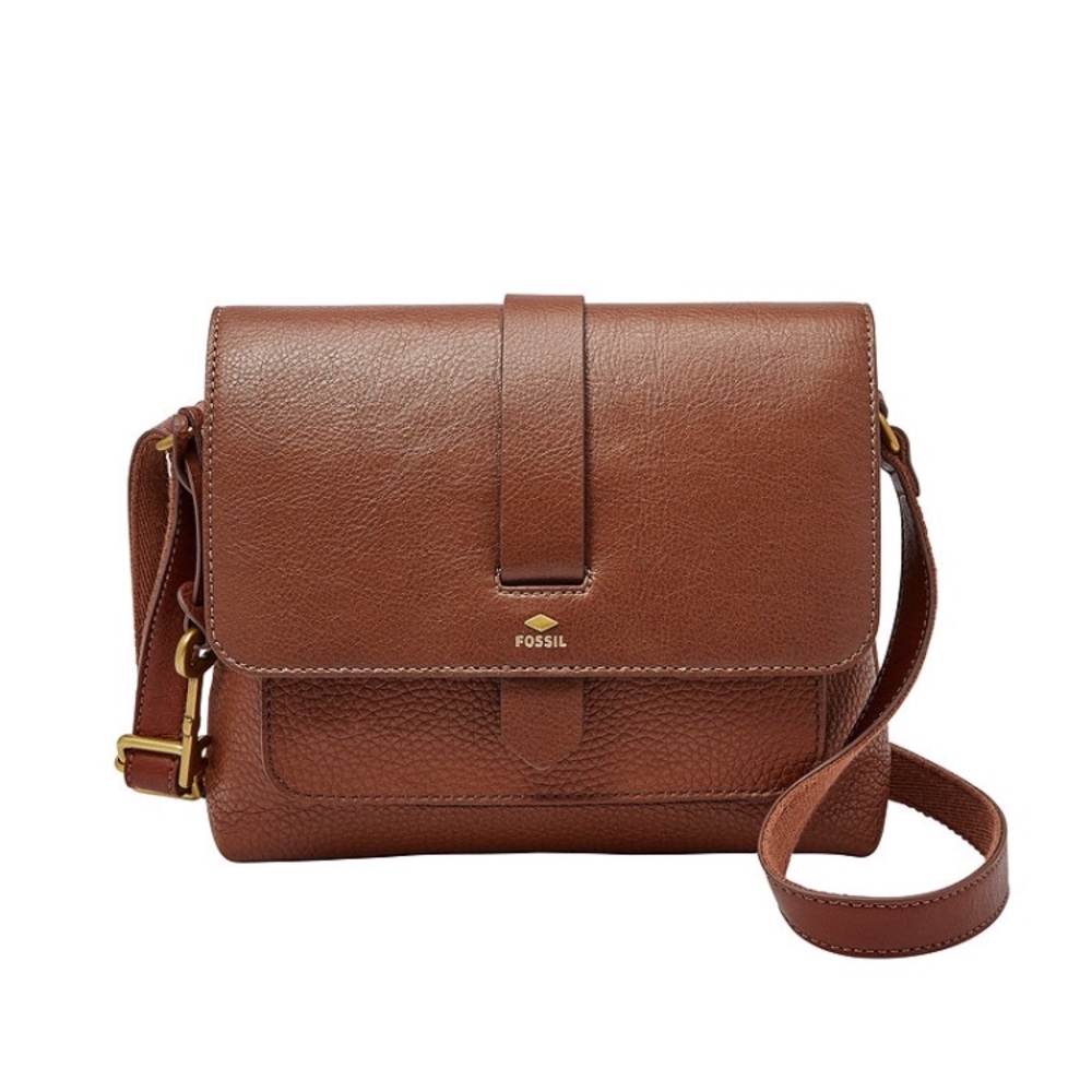 Fossil Kinley Brown/Gold Crossbody Purse